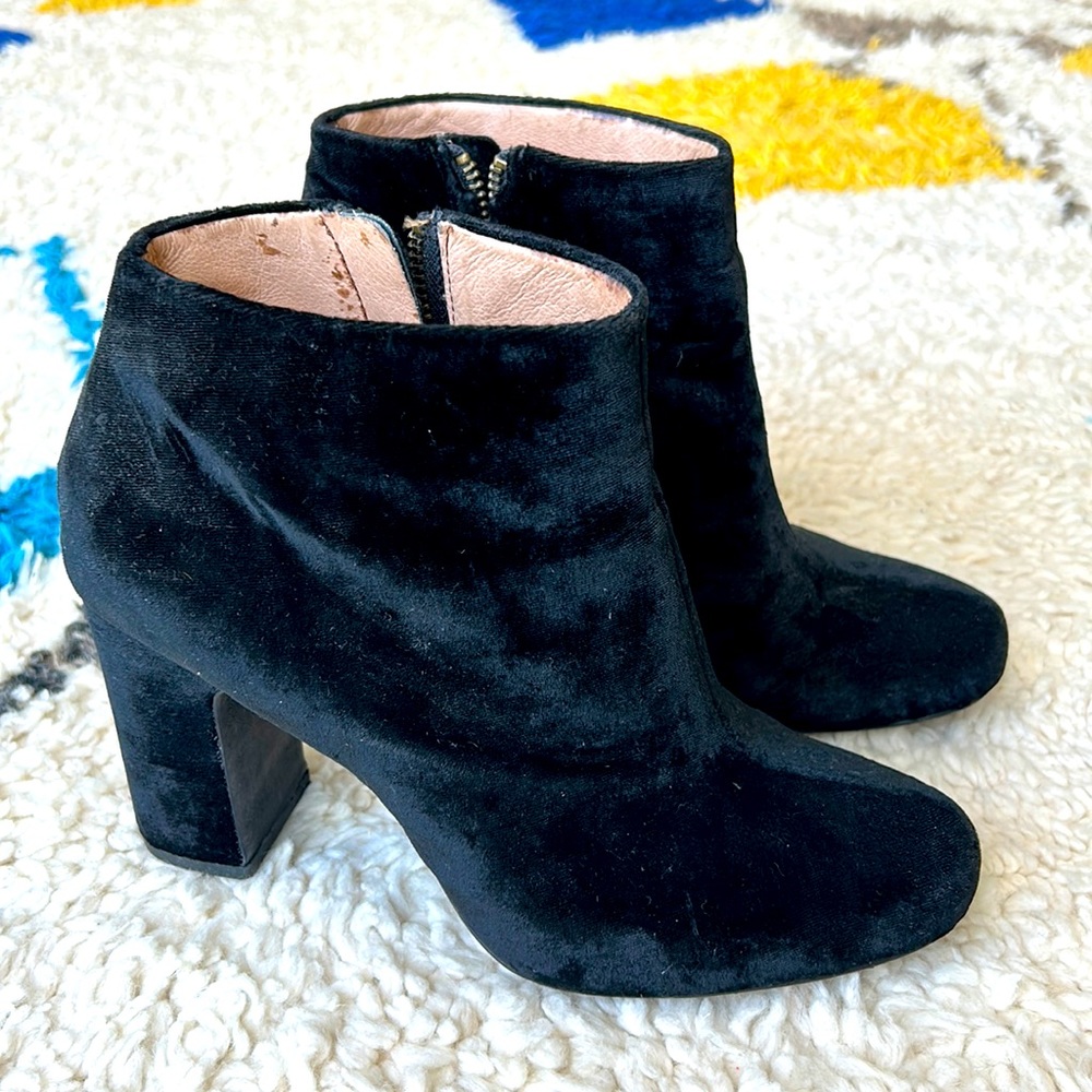 Velvet booties by Madewell